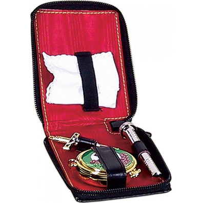Sacraments wallet in faux leather with zipper