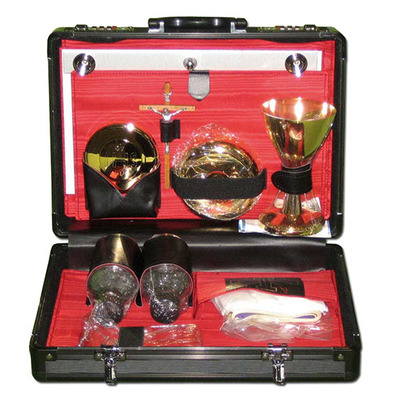 Rigid sacrament case with safety lock