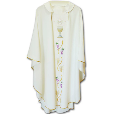 Chasuble with embroidered stole