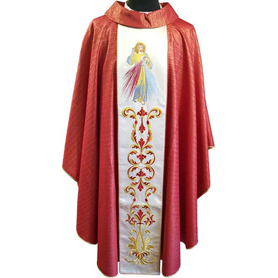 Merciful Christ embroidered chasuble