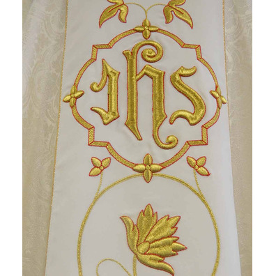 Damask chasuble with Saint Anthony embroidery