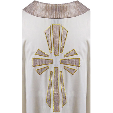 Wool chasuble with beige silk cross