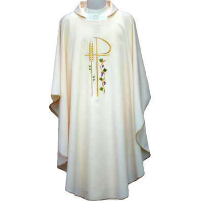 Polyester chasuble available in four colors beige