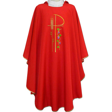 Polyester chasuble available in four colors red