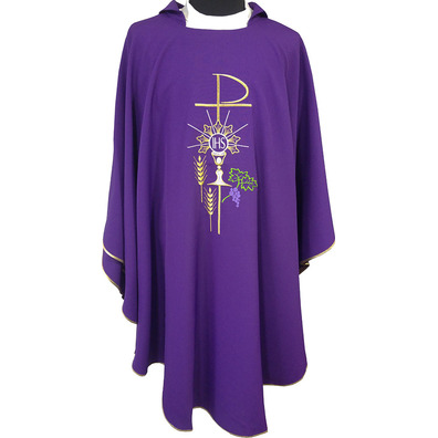 Chasuble for Catholic priest | Six colors purple