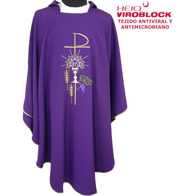 Chasuble HeiQ Viroblock | Purple Antiviral and Antimicrobial Liturgical Vestment