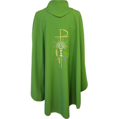 Chasuble HeiQ Viroblock | Green antiviral and antimicrobial liturgical vestment