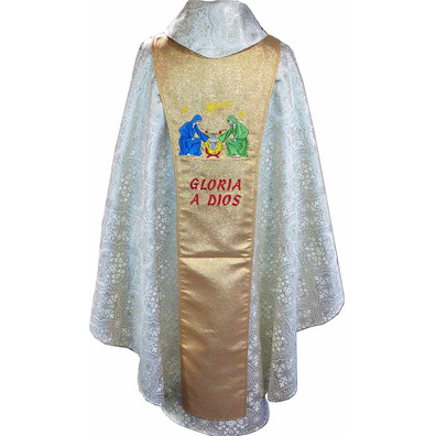 Beige chasuble with gold stolon for Christmas