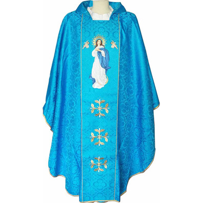 Embroidered Marian chasuble | Immaculate Virgin