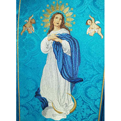 Embroidered Marian chasuble | Immaculate Virgin