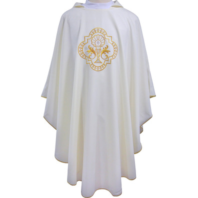 Chasuble with gold thread embroidery