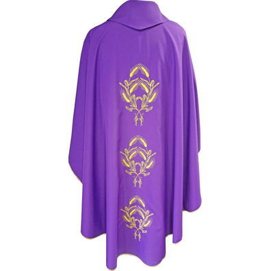 Chasuble with golden embroidery purple