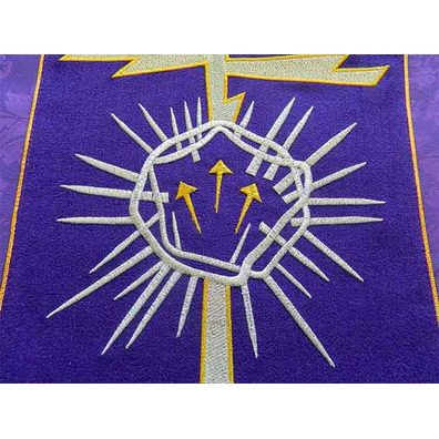 Purple damask chasuble