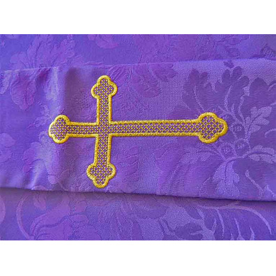 Purple damask chasuble