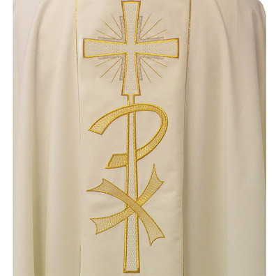 Chasuble in the four liturgical colors | white polyester