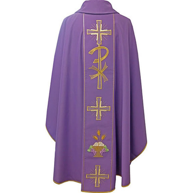Chasuble in the four liturgical colors | purple polyester