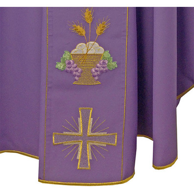 Chasuble in the four liturgical colors | purple polyester