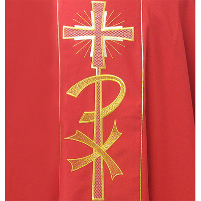 Chasuble in the four liturgical colors | red polyester