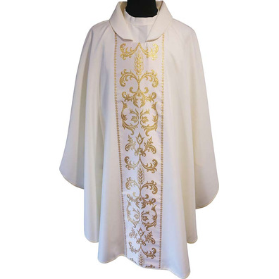 Chasuble with stolon with golden decoration