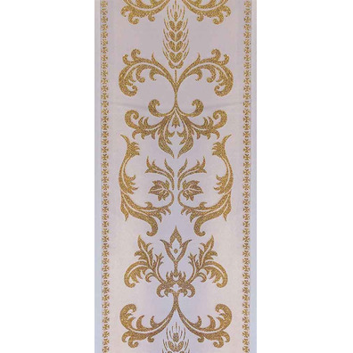 Chasuble with stolon with beige gold decoration