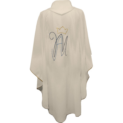 Marian chasubles with embroidery | Color beige