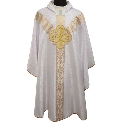 Chasubles for sale | Damask and velvet fabric white