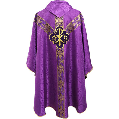 Chasubles for sale | Damask and velvet fabric purple