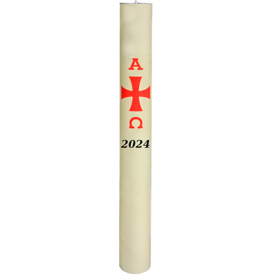 Paschal candle of paraffin with stickers | 2024