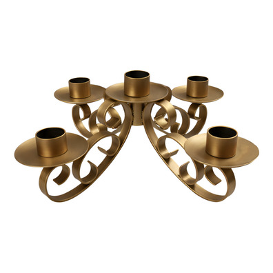 Golden Advent candlestick | Advent wreath and candle holder