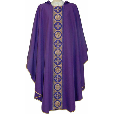 Chasuble in polyester with central stolon