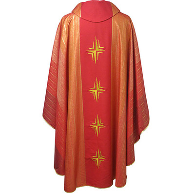 Chasuble in four colors | embroidery cross red