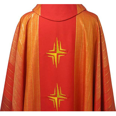 Chasuble in four colors | embroidery cross red