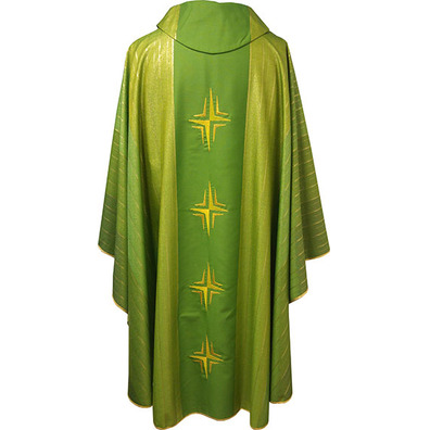 Chasuble in four colors | embroidery cross green