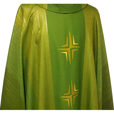 Chasuble in four colors | embroidery cross green