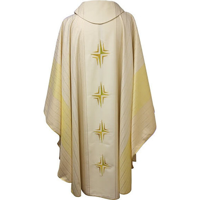 Chasuble in four colors | embroidery cross beige