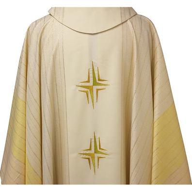 Chasuble in four colors | embroidery cross beige