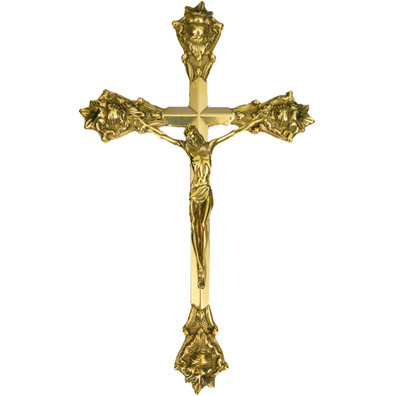 Bronze wall crucifix