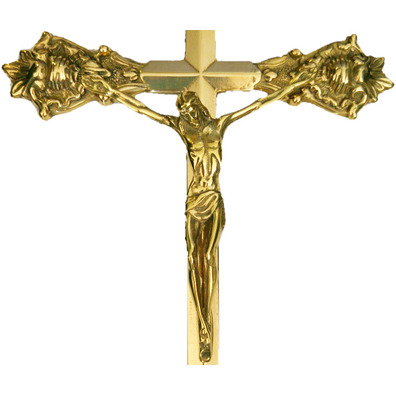 Bronze wall crucifix
