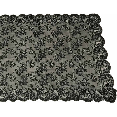 Black rectangular mantilla for Easter