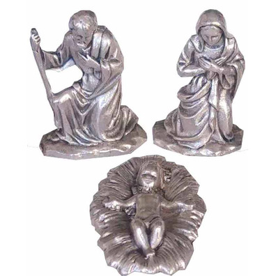 Nativity scene with metal figures | 3cm