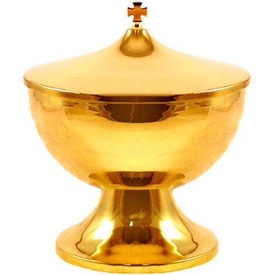 Ciborium and goblet classic plain golden