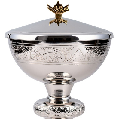 Nickel-plated metal ciborium