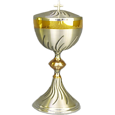 Engraved metal ciborium