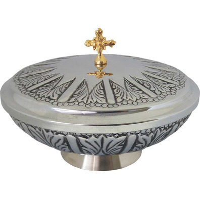 Ciborium liturgical paten with lid