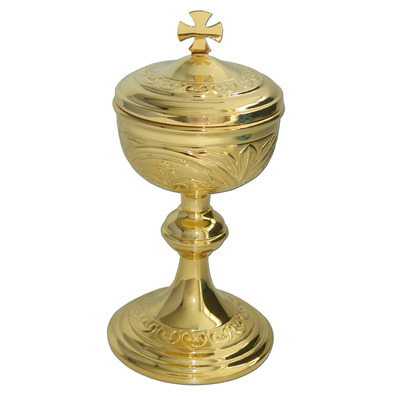 Ciborium in sterling silver with gold plating