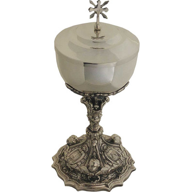 Rococo Ciborium in bronze silver bath