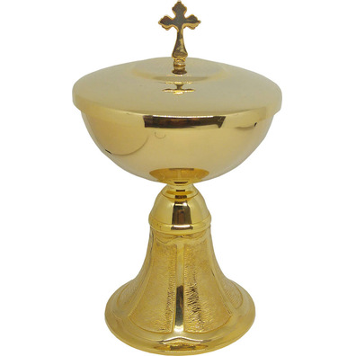 Communion ciborium made of metal