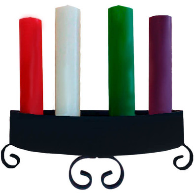 Wrought iron Advent wreath with four candles