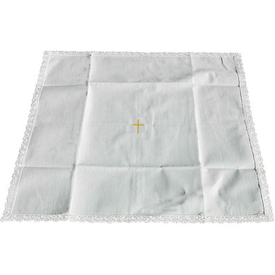 White corporal with embroidered cross golden color