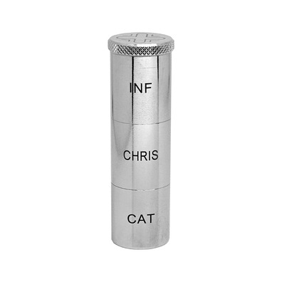 Triple silver-finish metal chrismera
